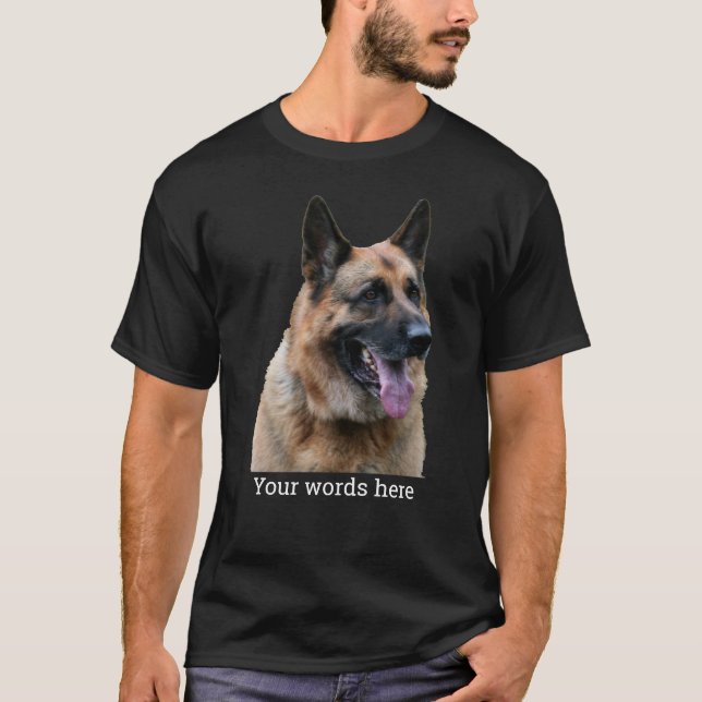 Nah aus einem deutschen Schäferhund, mit deinen Wo T-Shirt (Vorderseite)
