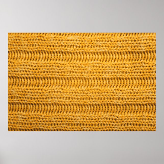 Nah aus gelbem gestricktem Hintergrund. Tr Poster (Vorne)