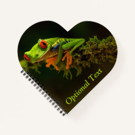 Nah, bestehend aus einem Red Mit Augen Tree Frog # Notizbuch