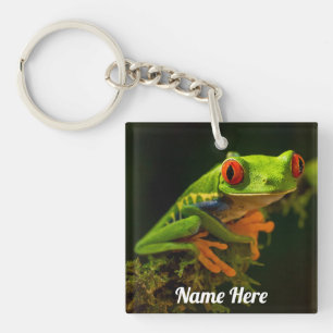 Nah, bestehend aus einem Red Mit Augen Tree Frog # Schlüsselanhänger