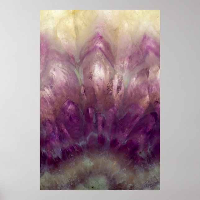 Nah eines lila Amethyst Poster (Vorne)