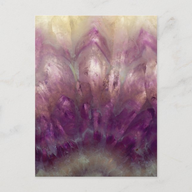 Nah eines lila Amethyst Postkarte (Vorderseite)