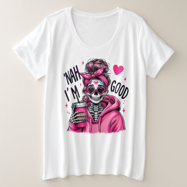Nah Große Größe T-Shirt (Design vorne)