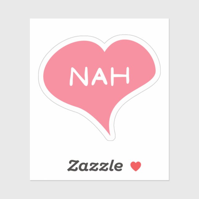 NAH Liebe Heart Vinyl Sticker (Blatt)