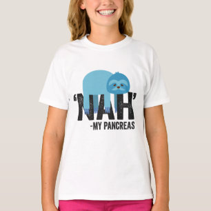 Nah meine Pankreas Funny Diabetes Blue Ribbon Slot T-Shirt