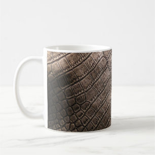 Nah-oben Elegantes Leder: Texturiertes Muster Kaffeetasse