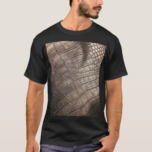 Nah-oben Elegantes Leder: Texturiertes Muster T-Shirt