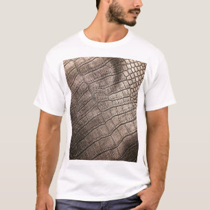 Nah-oben Elegantes Leder: Texturiertes Muster T-Shirt