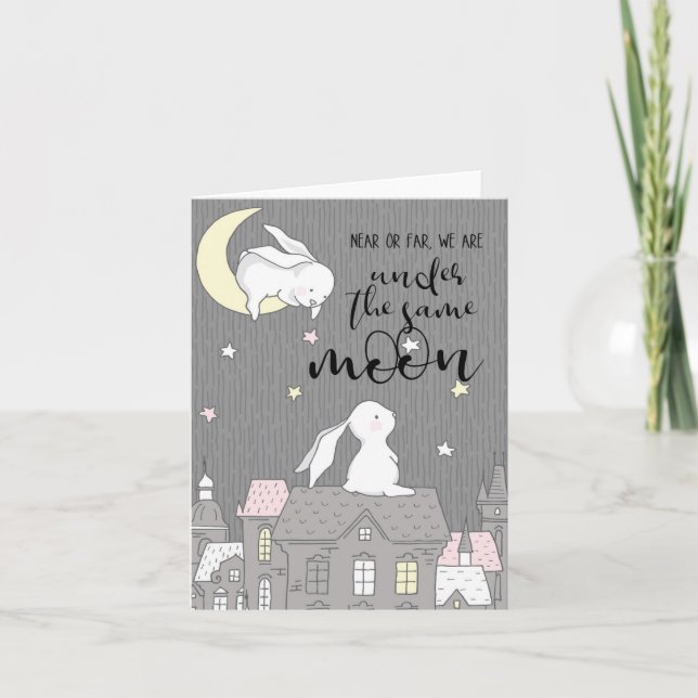nah oder fern, unter dem gleichen Mond Karte (Vorderseite)