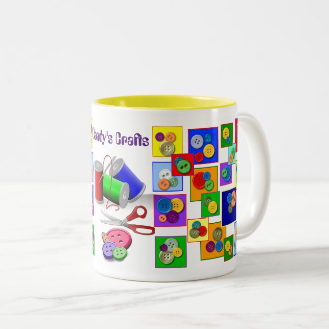 Näh und Rett! Zweifarbige Tasse (VorderseiteRechts)