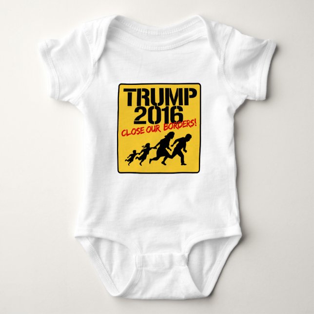 Nah unsere Grenzen - Trumpf 2016 Baby Strampler (Vorderseite)