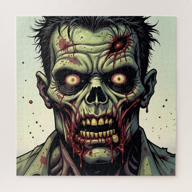 Nah Up a Pop Art Zombie Halloween Puzzle (Vertikal)