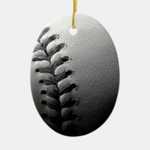 Nah-up-Baseball in Schwarz/Weiß Keramikornament