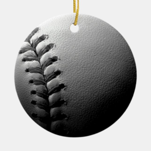 Nah-up-Baseball in Schwarz/Weiß Keramikornament (Vorne)