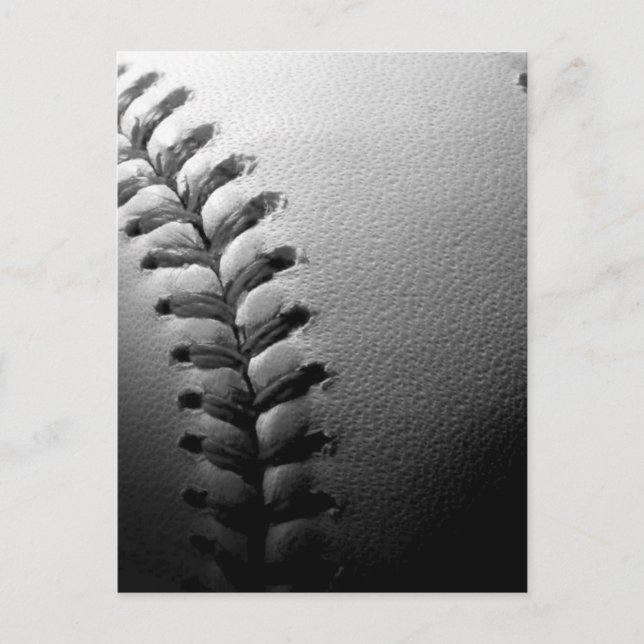 Nah-up-Baseball in Schwarz/Weiß Postkarte (Vorderseite)