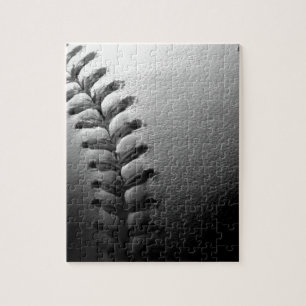 Nah-up-Baseball in Schwarz/Weiß Puzzle