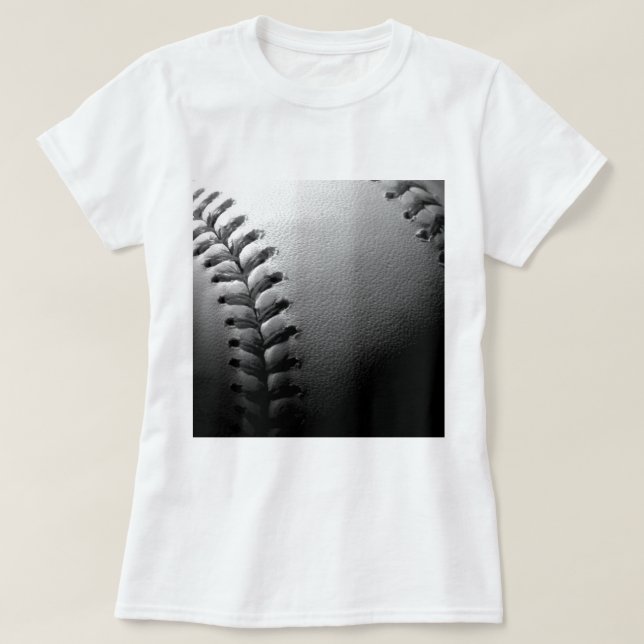 Nah-up-Baseball in Schwarz/Weiß T-Shirt (Design vorne)