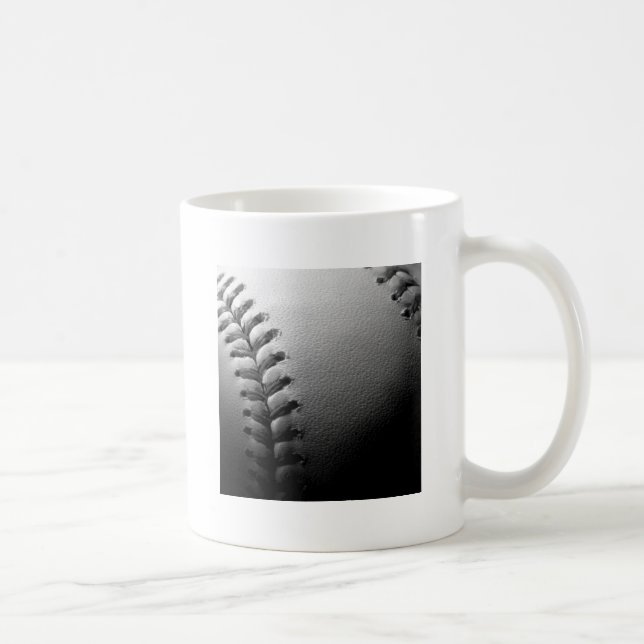 Nah-up-Baseball in Schwarz/Weiß Tasse (Rechts)