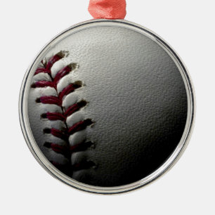 Nah-up-Baseball Silbernes Ornament