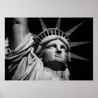 Nah-up Black & White Statue of Liberty New York