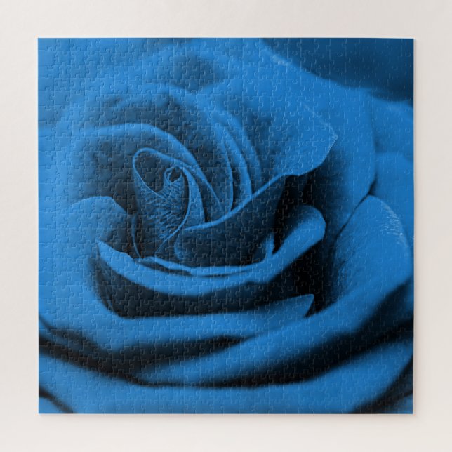Nah-up blaue rote Rose, Makro-Schönheit. Puzzle (Vertikal)