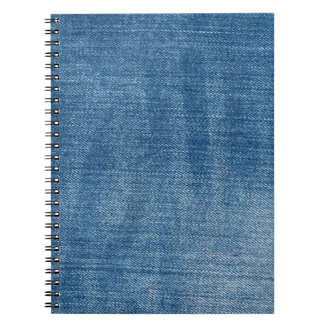 Nah-up Blue Denim Jeans Textur Notizblock (Vorderseite)