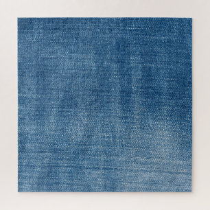 Nah-up Blue Denim Jeans Textur Puzzle