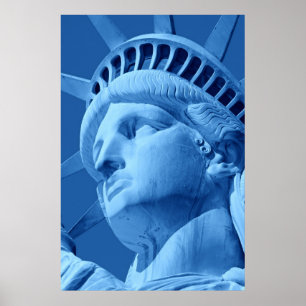 Nah-up Blue Statue of Liberty Poster