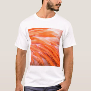Nah Up Coral und rosa Flamingo Federn T-Shirt