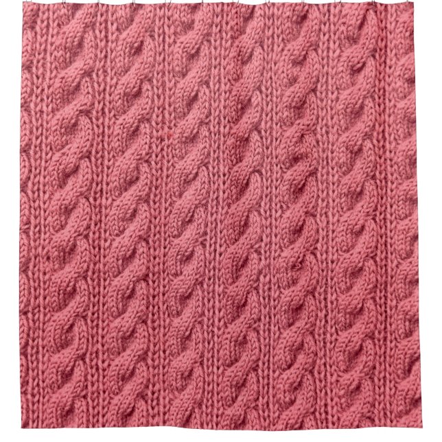 Nah-up der Muster der Pullover-Textur. Duschvorhang (Vorderseite)