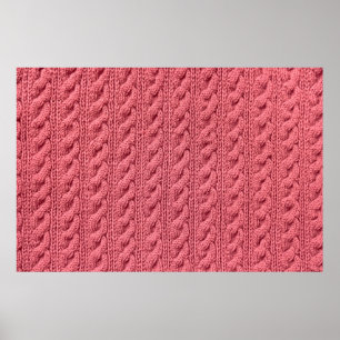 Nah-up der Muster der Pullover-Textur. Poster