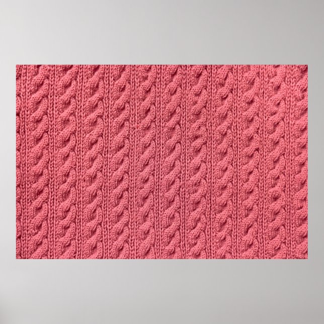 Nah-up der Muster der Pullover-Textur. Poster (Vorne)