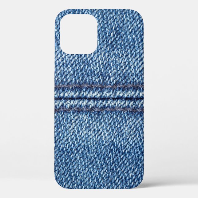 Nah-up mit blauem Denim-Hintergrund (Makro) Case-Mate iPhone Hülle (Rückseite)