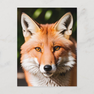 Nah-up Portrait eines Fuchs Postkarte