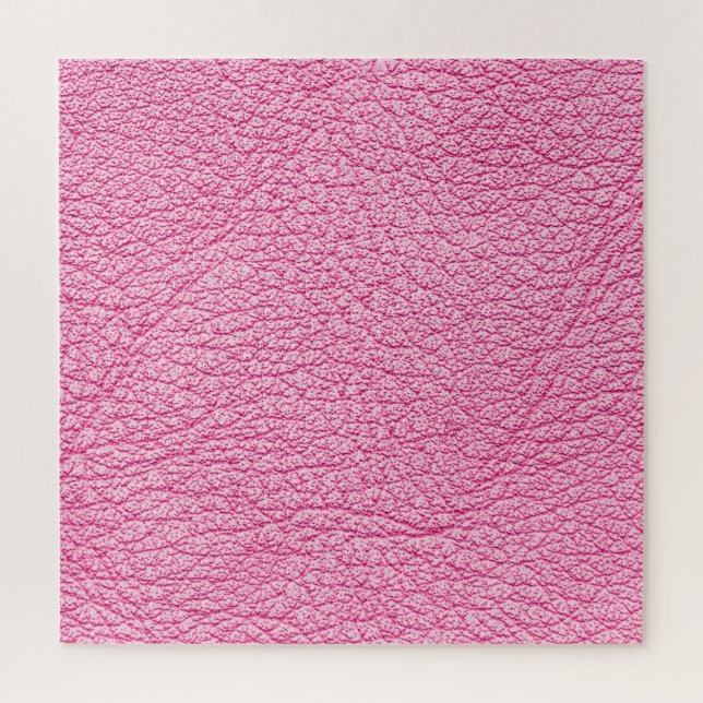 Nah-up rosa Leder, texturierter Hintergrund. Puzzle (Vertikal)