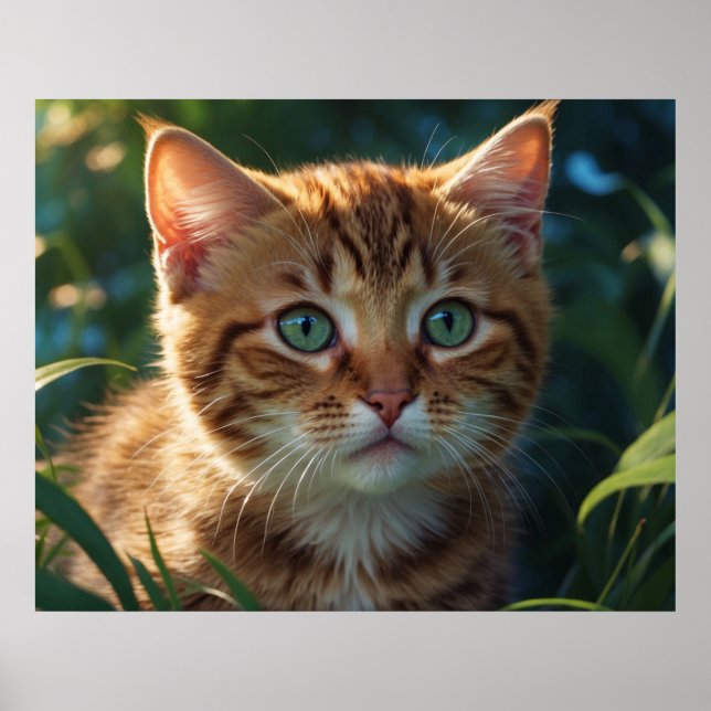 *~* Nah Up Tabby Kitty Cat 5:4 Feline Kitten Poster (Vorne)