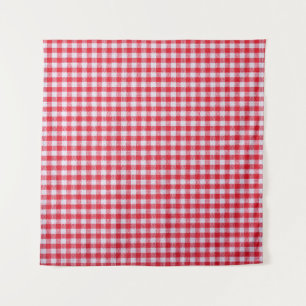 Nah-Up-Tablett mit roter Schachtel. Wandteppich