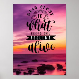 Nah zu den Behalten Lebensbedingungen bleibe Poster