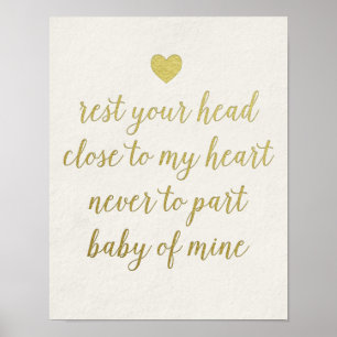 Nah zur Herzkalligraphie Poster