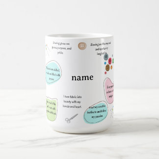 Nähaffirmationen für Handwerker | Nähen Zitate Kaffeetasse