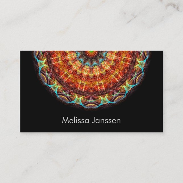 Näharbeit - Mandala Visitenkarte (Vorderseite)