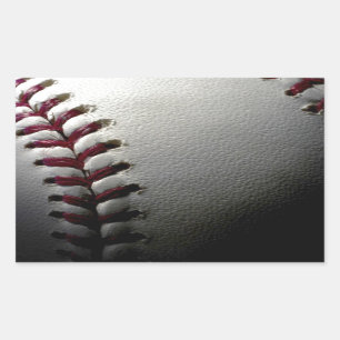 Nahaufnahme Baseball Rechteckiger Aufkleber
