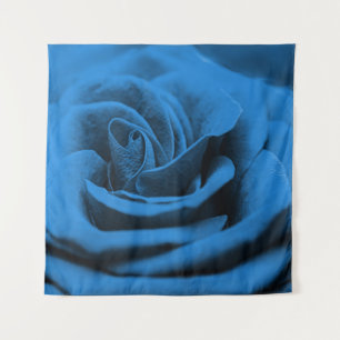 Nahaufnahme blaue rote Rose, Makro-Schönheit. Wandteppich