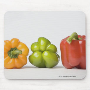 Nahaufnahme der Glocken-Paprikaschoten in einer Mousepad