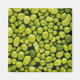 Nahaufnahme der grünen Kiesel Magnet