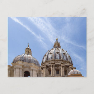 Nahaufnahme der Kuppel des Petersdoms im Vatikan Postkarte