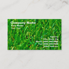 Nahaufnahme des grünen Rasens Visitenkarte