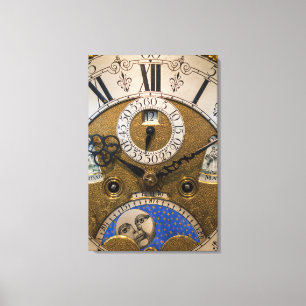 Nahaufnahme einer alten Uhr, Deutschland Leinwanddruck