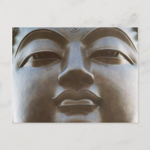 Nahaufnahme einer Buddha-Statue Postkarte