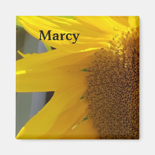 Nahaufnahme einer gelben Sonnenblume Magnet